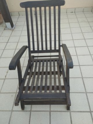 Hamaca madera con reposapiés