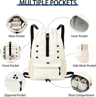 Mochila de Cuerdas Impermeable Bolsa Deporte Gym