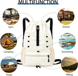 Mochila de Cuerdas Impermeable Bolsa Deporte Gym