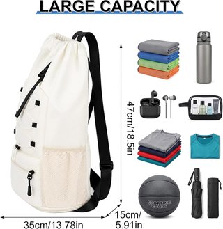 Mochila de Cuerdas Impermeable Bolsa Deporte Gym