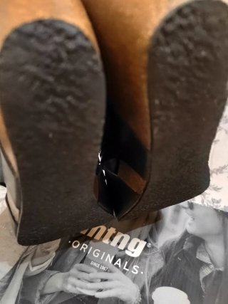 Sandalias cuña Mustang negras talla 39