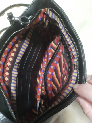 Bolso piel Zara bordado multicolor