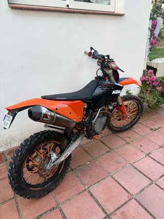 KTM Enduro/Motocross Moto Naranja/Negra