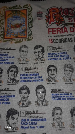 Pañuelo de corrida de toros Sevilla 1994