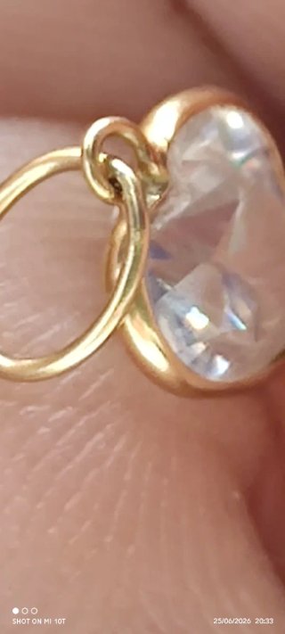 Colgante Corazón Oro 18k Circonita