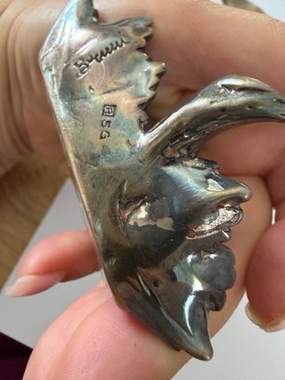 grappolo d'uva anni 60 argento sterling 925