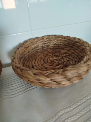 Cestería vintage mimbre y madera