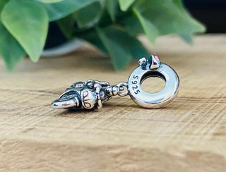 Charm Motorista Mujer - Plata