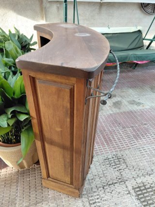 Barra de madera rústica