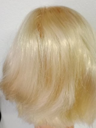 Muñeca Loisa antigua,rubia platino,ojos azules,ves
