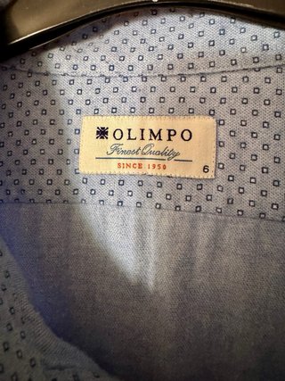 Camisa Olimpo Azul Estampada