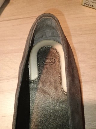 Manoletinas Dr. Scholl Piel Marrón y Gris