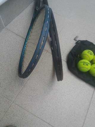 2 Raquetas Tenis Prince y Head + Bolas