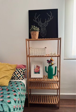 Estantería de bambú de 5 baldas – estilo nórdico,