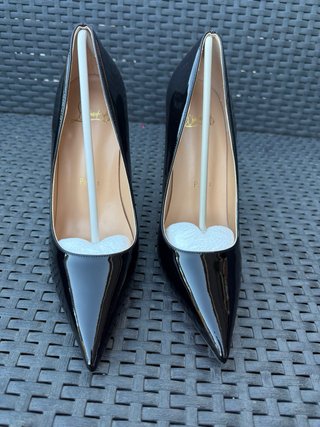 Tacones negros charol suela roja 12 cm