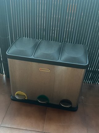 Cubo de basura reciclaje 3 compartimentos