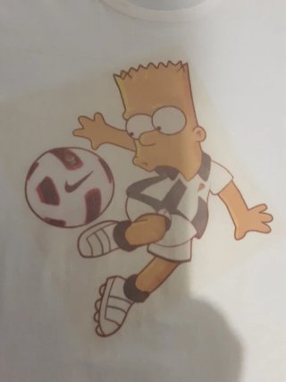 Camiseta mujer M Bart Simpson Fútbol Córdoba blanc