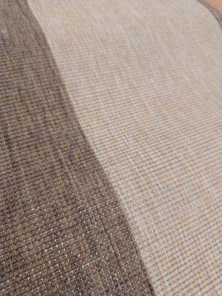 Alfombra reversible marrón y gris