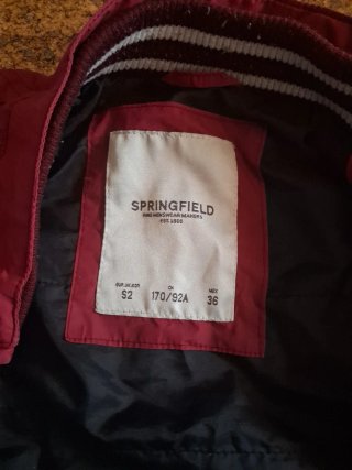 Chaqueta Springfield Rojo Bomber