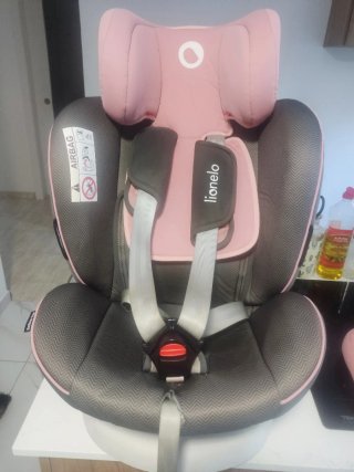 Silla coche bebé rosa y gris