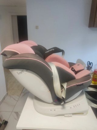 Silla coche bebé rosa y gris