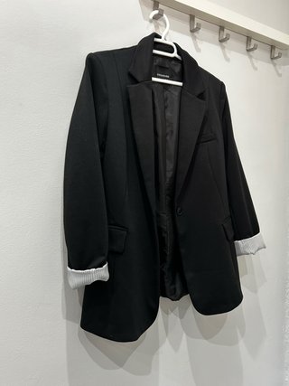 Chaqueta Americana Stradivarius Negra Talla M