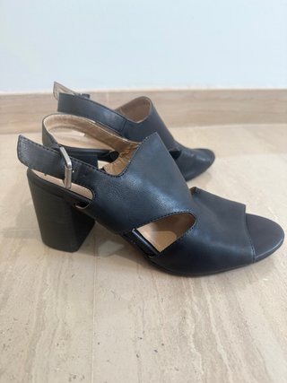 Sandalias tacón negras talla 38