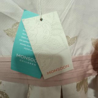 Vestido Monsoon T11-12 Mariposas Rosa