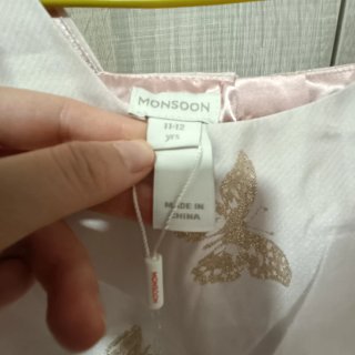 Vestido Monsoon T11-12 Mariposas Rosa