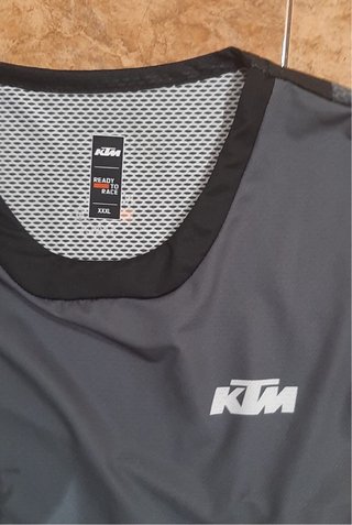 Camiseta KTM Manga Larga Gris Naranja