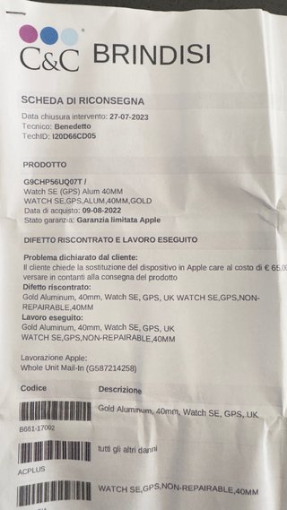 Apple Watch SE Oro/Rosa