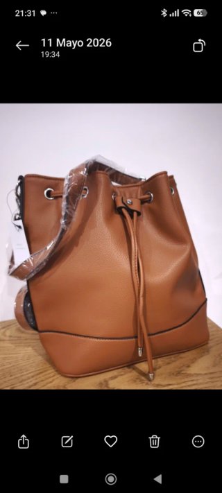 Bolso de mano marrón