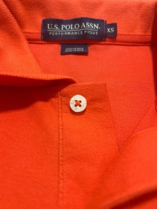 Polo U.S. Polo Assn. Performance Pique Naranja XS