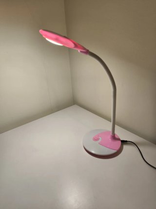 Lámpara Escritorio Rosa y Blanca