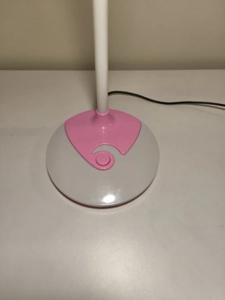 Lámpara Escritorio Rosa y Blanca