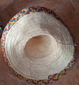 Sombrero de rafia multicolor