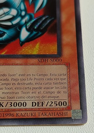 Carta Yu-Gi-Oh Dragon Toon Ojos Azules