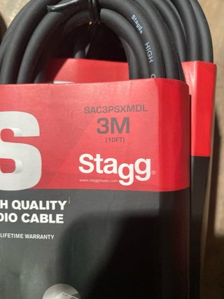 2 Cable Stagg SAC3PSXMDL 3M  Jack stereo xlr