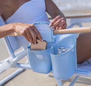 Silla Playa Flamingueo Azul y Blanca
