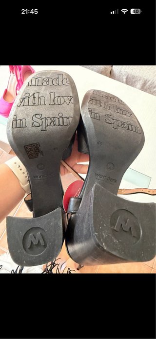 Zapatos Wonders piel negros MemoryGel T.40