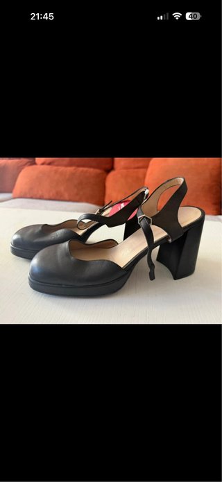 Zapatos Wonders piel negros MemoryGel T.40