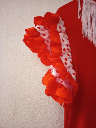 Vestido Flamenca Rojo y Blanco