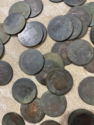 Lote monedas Alfonso XII y Gobierno Provisional