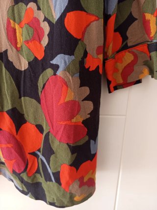 Vestido/Kimono Zara Estampado Flores Talla S