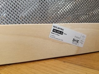Silla IKEA NOLMYRA madera abedul y gris