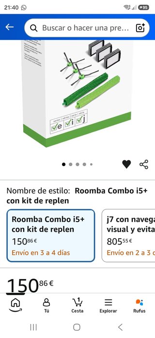 Kit Repuesto Original iRobot Roomba Serie e, i, j
