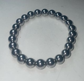 Pulsera Terahertz 8mm Plata
