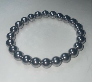 Pulsera Terahertz 8mm Plata