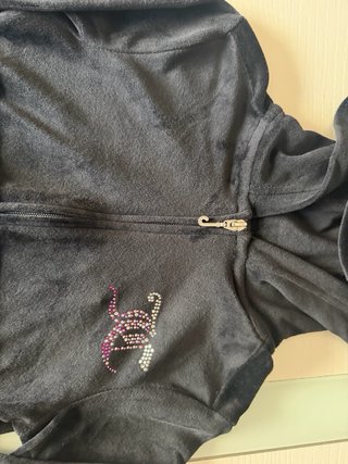 Sudadera Juicy Couture terciopelo negra niña 5 - 6