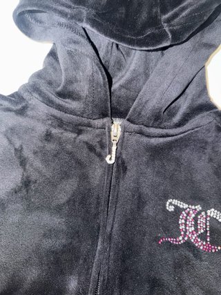 Sudadera Juicy Couture terciopelo negra niña 5 - 6